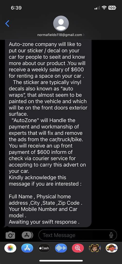 auto zone sticker scam.